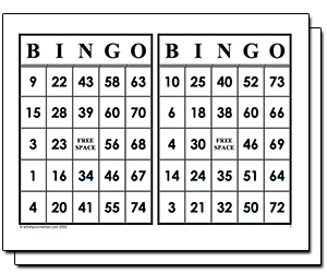 free printable bingo call numbers